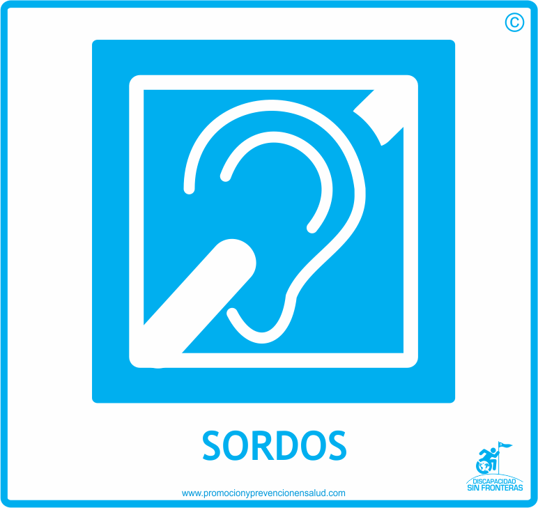 logos discapacidades sordo discapacidad sin fronteras